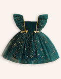 Christmas Star Tulle Princess Party Dress