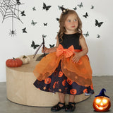 Pumpkin Lantern Printed Halloween Dress