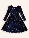 Christmas Velvet Star Princess Dress
