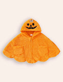 Halloween Padded Pumpkin Ghost Embroidered Cape