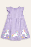 Appliqué Frill Shoulder Pretty Summer Jersey Dress - Mini Taylor