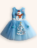 Tulle Snowman Christmas Tree Dress