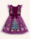 Christmas Tree Tulle Appliqué Dress