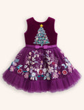 Christmas Tree Tulle Appliqué Dress