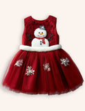 Tulle Snowman Appliqué Dress