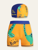 Animal Swimming Shorts + Swimming Cap - Mini Taylor