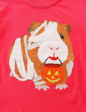 Bandage Guinea Pig Pumpkin Long Sleeve T-shirt - Mini Berni