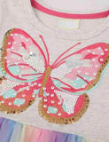 Butterfly Sequin Gauze Mesh Dress - Mini Taylor