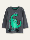 Cool Dinosaur Printed Long Sleeve T-shirt