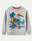 Dinosaur Floral Print Long Sleeve Sweatshirt - Mini Taylor