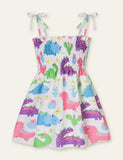 Today Only - Floral Butterfly Full Printed High Waist Spaghetti Strap Dress