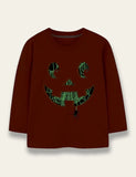 Glowing Halloween Printed Long Sleeve T-Shirt