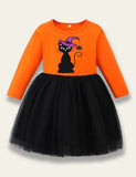 Halloween Cat Mesh Skirt