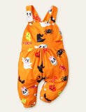 Halloween Ghost Full Printed Overalls Romper - Mini Berni