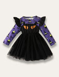 Halloween Long Sleeve Mesh Dress - Mini Berni