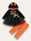 Halloween Mesh Dress Set