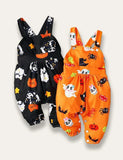 Halloween Printed Overalls
