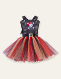 Halloween Skull Mesh Party Dress - Mini Berni