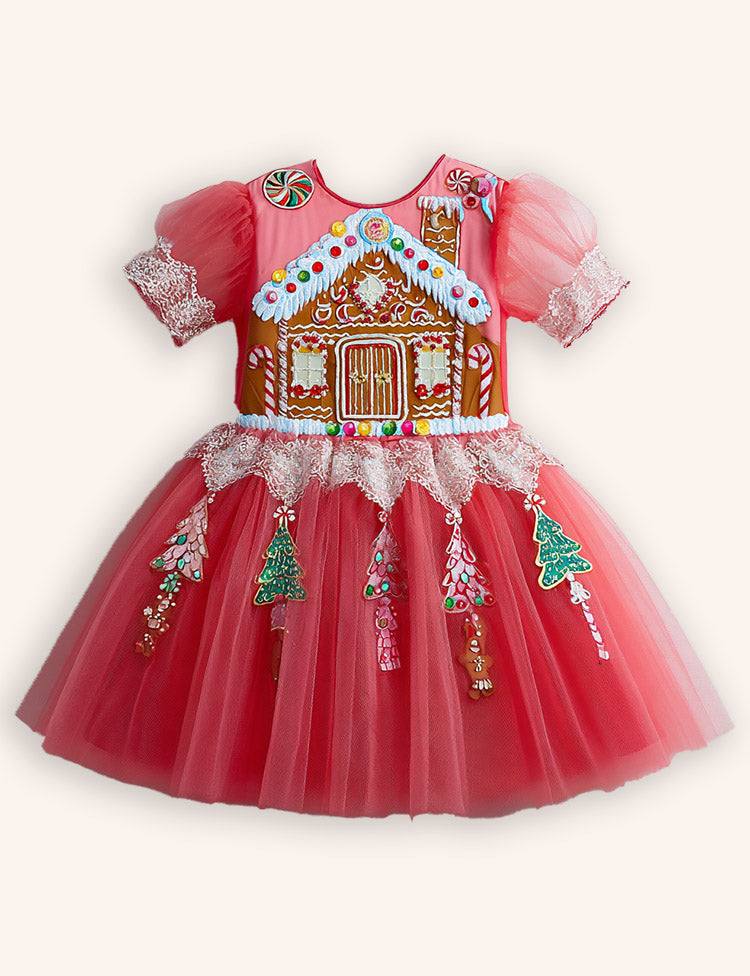 Tulle Gingerbread Christmas Tree Dress