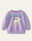 Happy Unicorn Printed Sweatshirt