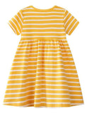Magpie Appliqué Striped Dress - Mini Taylor