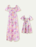 Tie-Dye Sleeve Family Matching Dress - Mini Taylor