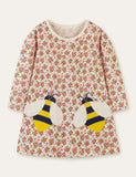 Bee Embroidery Floral Printed Dress - Mini Taylor