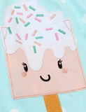 Cartoon Ice Cream Appliqué Dot Dress - Mini Taylor