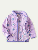 Cartoon Print Polar Fleece Jacket - Mini Taylor