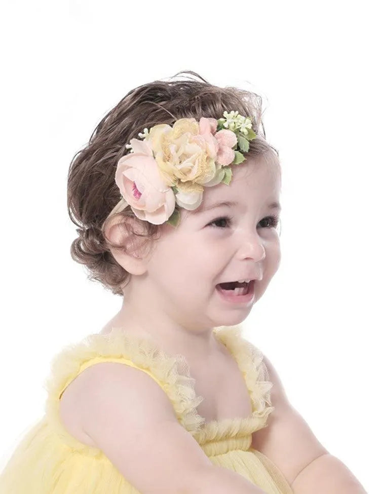 Colorful Simulated Flower Elastic Headband - Mini Taylor