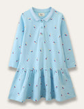 Cute Ice Cream Print Long Sleeve Dress