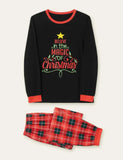 Halloween Christmas Tree Letter Printed Family Matching Pajamas