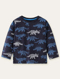 Dinosaur Printed Long-Sleeved T-shirt