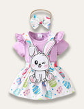 Easter Bunny Appliqué Suspender Skirt Set - Mini Taylor