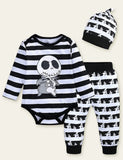 Halloween Monster Printed Romper - Mini Berni