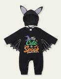 Halloween Pumpkin Bat Printed One-Piece Romper - Mini Berni