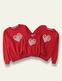 Heart Printed Family Matching Sweatshirt