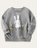 Rabbit Printed Long Sleeve Sweatshirt - Mini Taylor