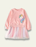Rainbow Tulle Skirt Unicorn Sweatshirt - Mini Taylor