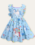 Unicorn Printed Dress - Mini Taylor