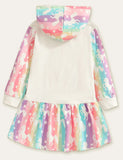 Unicorn Printed Hooded Dress - Mini Taylor